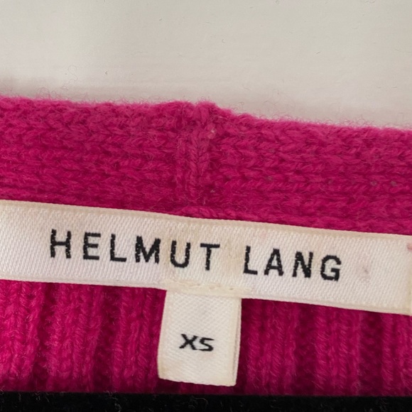 HELMUT LANG DISTRESSED V-NECK SWEATER W THUMB HOLES - Picture 3 of 6